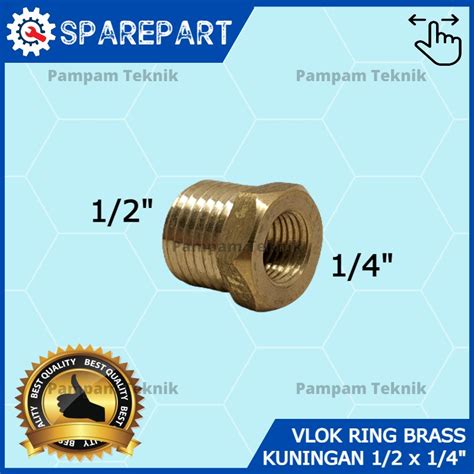 Jual Bushing Vlok Ring Drat X Inch Volk Ring Kuningan X