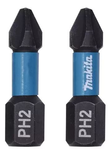 Kit Ponteira C 2 Bit Ponta Philips Ph2 Makita Impact Black