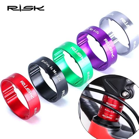 Risk Road Bike Headset Spacer Ultralight Aluminum 7075 Cnc Hollow Mtb Bike Stem Spacer Bike