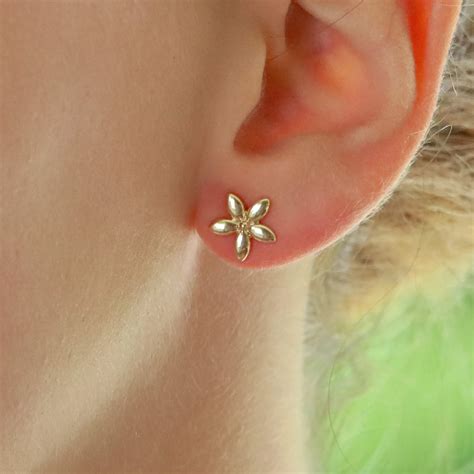 Gold Flower Stud Earrings At Susannah Lovis Jewellers