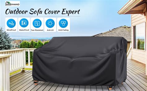 Mrrihand Heavy Duty Patio Sofa Cover Waterproof 3 Seater Outdoor Sofa Loveseat