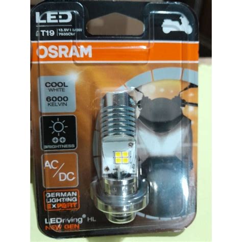 Jual BOHLAM LAMPU DEPAN K1 LED OSRAM T19 GEN PUTIH ORIGINAL PRODUK