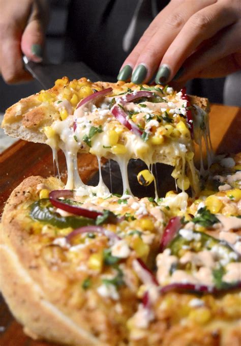 The Best Roasted Elote Pizza With Chipotle Mayo Sauced Up Foods