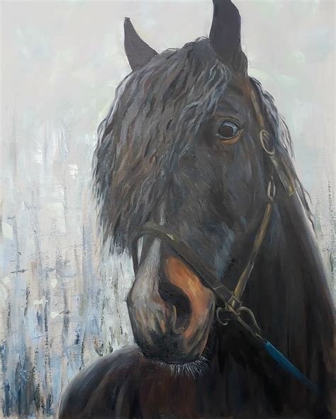 Horse original oil painting on canvas - Inspire Uplift