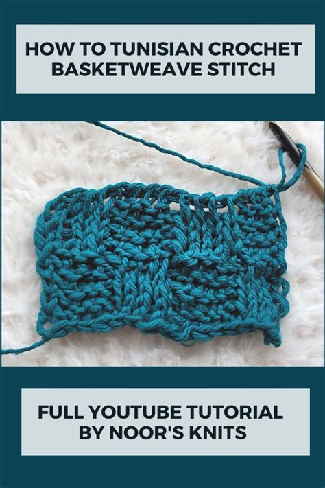 Tunisian Crochet Stitches Tunisian Basket Weave Stitch Tutorial Tunisian Crochet Tutorial