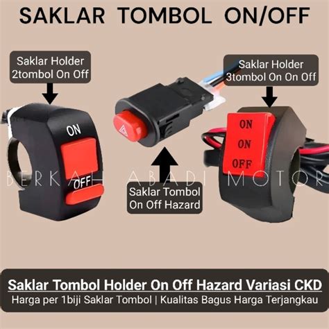 Jual Saklar Holder 3 Tombol ON ON OFF Stang Swit Switch Stang Mati