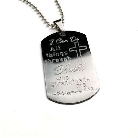 Bible Verse Dog Tag Keepsake - UniqJewelryDesigns