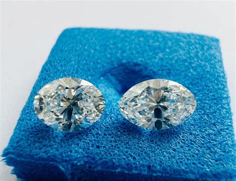 2 Pcs Diamonds 0 52 Ct Oval E VVS2 VS2 No Reserve Price