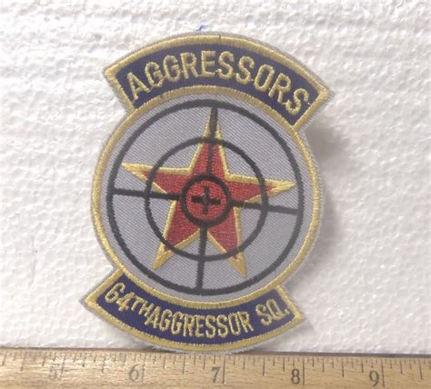 Us Air Force 64th Aggressors Squadron Embroidered Patch Embroidered