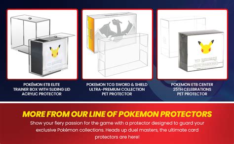 EVORETRO Display Case Protector Compatible with Pokémon TCG Sword