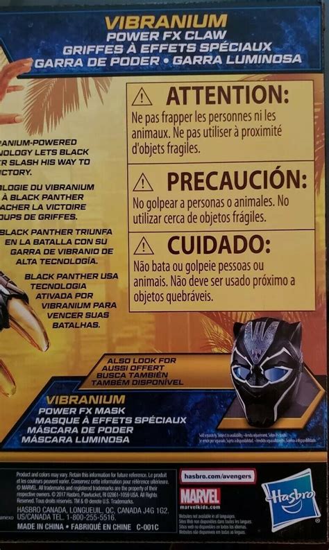 New Marvel Black Panther Vibranium Power Fx Claw Light Sound Hasbro