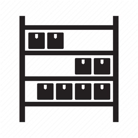 Box Parcel Rack Shelf Warehouse Icon