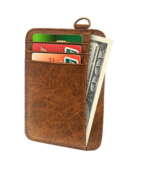 Slim Front Pocket Minimalist Inserts Credit Card Mens Wallet Genuine