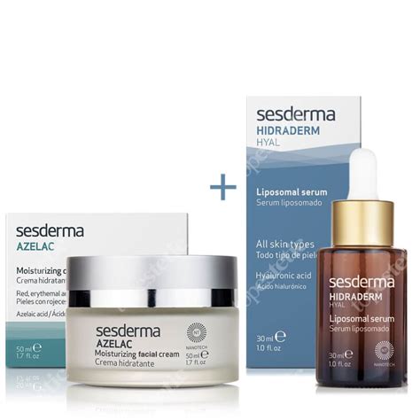 Sesderma Azelac Hidraderm Hyal Liposomal Serum Zestaw Krem