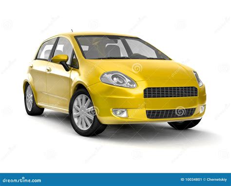 Modern Car Hatchback Silhouette On Whit Background Cartoon Vector