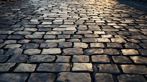 Premium AI Image | a cobblestone road with a cobblestone