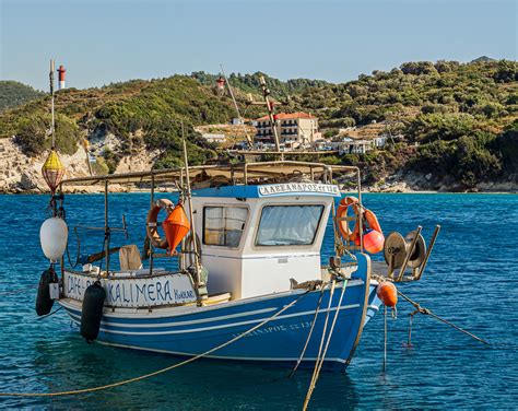 Old Fishing Boat Kokkari Town Harbour Samos North Aege Flickr