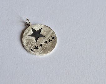 David Bowie Necklace Silver Pendant Pendant Blackstar Lazarus