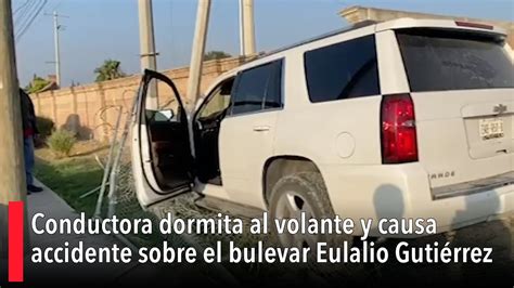 Conductora Dormita Al Volante Y Causa Accidente Sobre El Bulevar