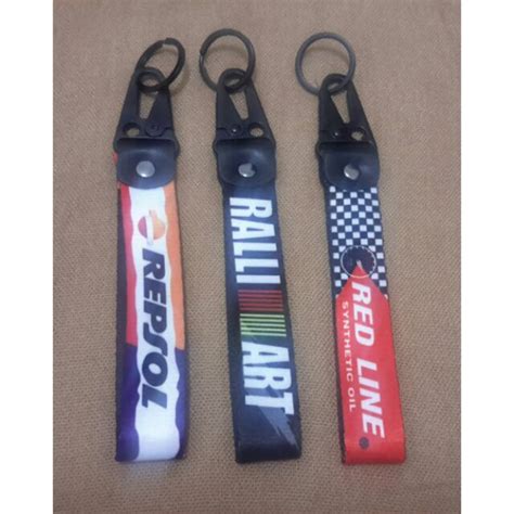 Keychain Motor Kereta Rantai Kunci Repsol Redline Ralli Art Gantung