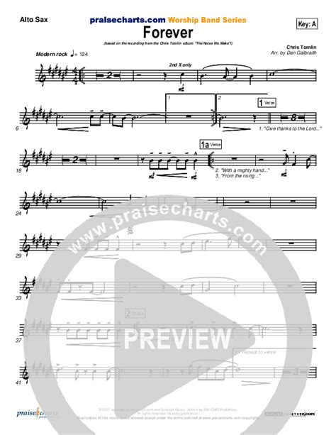 Forever Alto Sax Sheet Music Pdf Chris Tomlin Praisecharts