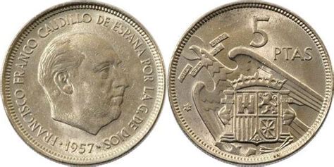 5 Pesetas Francisco Franco Copper Nickel Spanien Numista