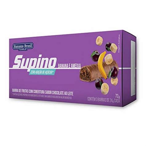 Barra De Fruta Supino Zero Banana E Ameixa Chocolate Caixinha