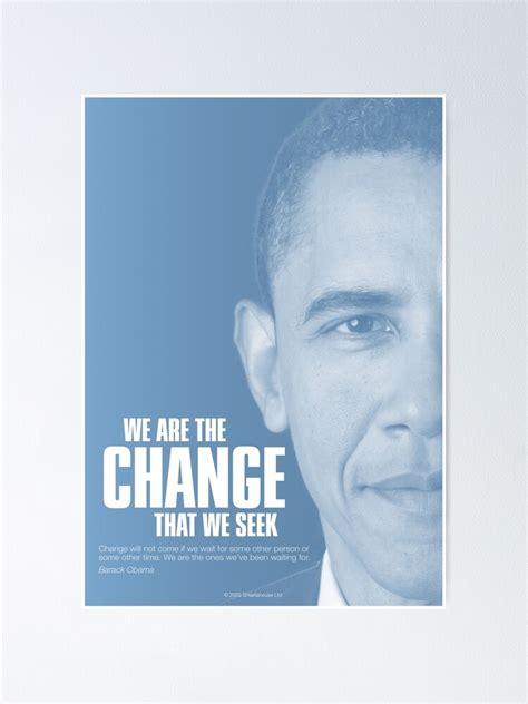 Barack Obama Motivational Quote Poster Blue Poster For Sale By