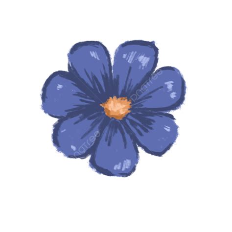 Dibujo De Flor Azul Violeta