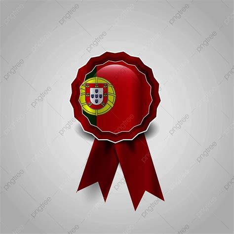 Portugal Flag Vector Hd Images Portugal Flag Ribbon Banner Badge Icon