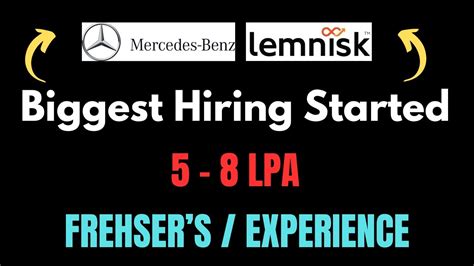 Lemnisk Mercedes Benz Hiring Batch Hiring