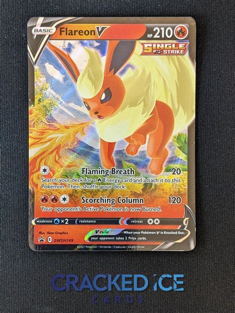 Flareon V Swsh Black Star Promo Ultra Rare Holo Pokemon Card Nm Ebay