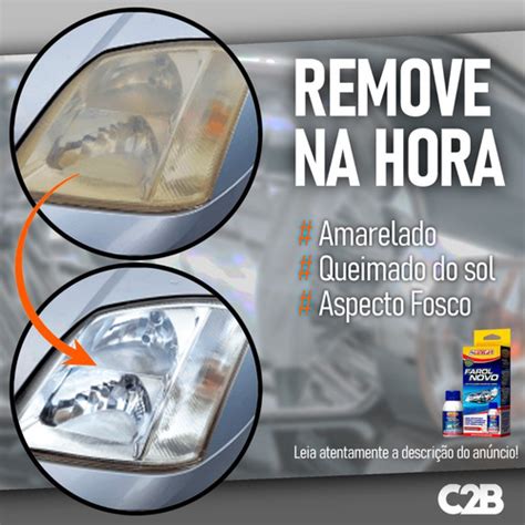 Kit 3 Revitalizador Líquido Farol Novo Luxcar Original C Nf