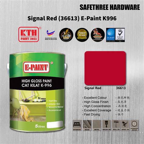 5l Kth K 996 High Gloss Paint Wood Paint Metal Paint Iron Paint Cat Kilat K996 Cat Minyak Cat