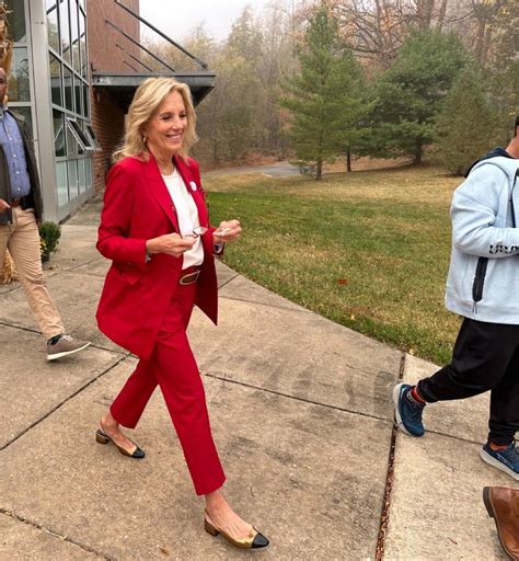 Jill Biden Wears Maga Red Colors To Vote Today The Yeshiva World