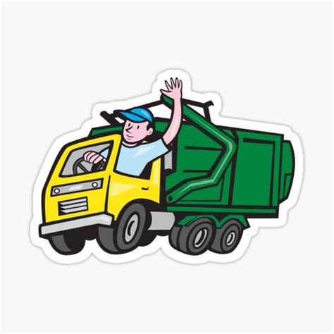 Garbage Truck Stickers | Redbubble