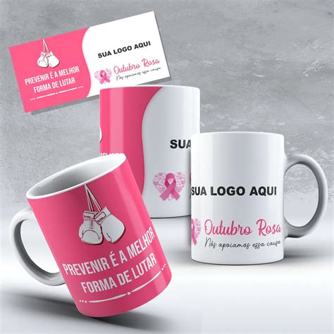 Caneca Outubro Rosa Elo Produtos Especiais