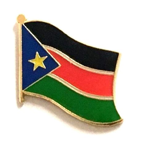 South Sudan World Flag Lapel Pin Single Country Brooches World Flag Pins