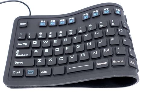 Flexible USB Full Size Keyboard with Multimedia Keys