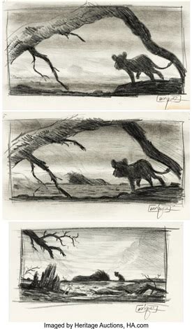 The Lion King Original Storyboard Art By Thom Enriquez Sequence Of