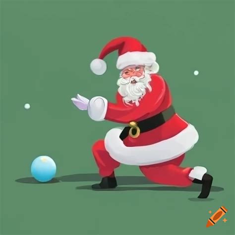 Santa Claus Playing Lawn Bowls On Craiyon