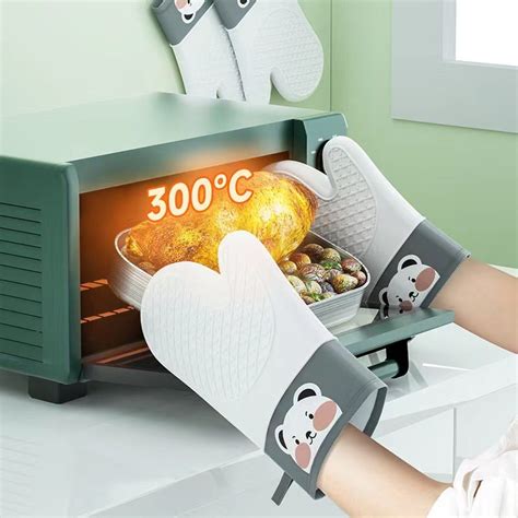 Luvas Isolantes De Calor Anti Quente De Silicone Para Forno De