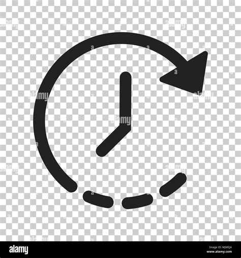 Clock Time Icon In Flat Style Vector Illustration On Isolated