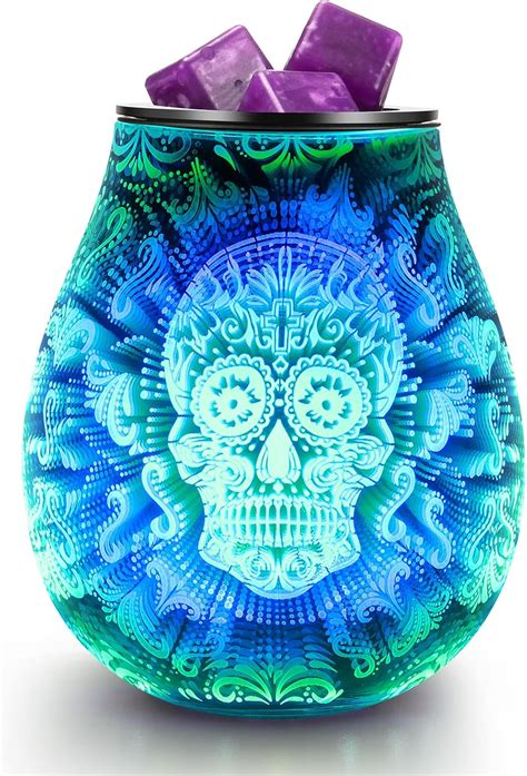 Inrorans Skull Halloween Scentsy Warmer 3d Glass Electric Wax Melt