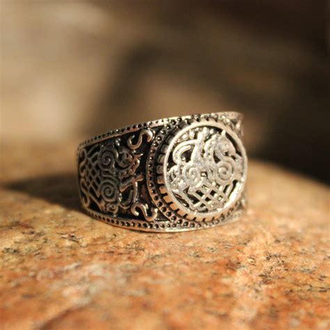 Norse Viking Warrior Ring Vikinger Celtic Ring Size 9 Odin S Valknut