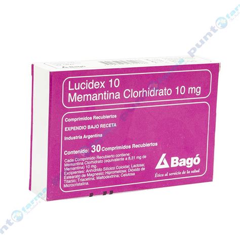 Punto Farma Lucidex 10 Memantina Clorhidrato 10 Mg Caja De