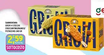 Offerta Sammontana Gruvi Stecchi Croccantino Mango Pistacchio Gr