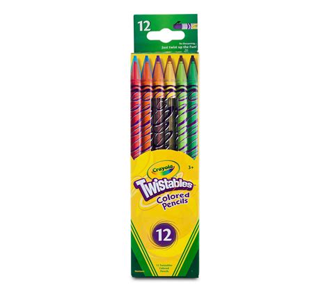 Crayola Twistables Colored Pencils, Always Sharp, Art Tools, 12 Count