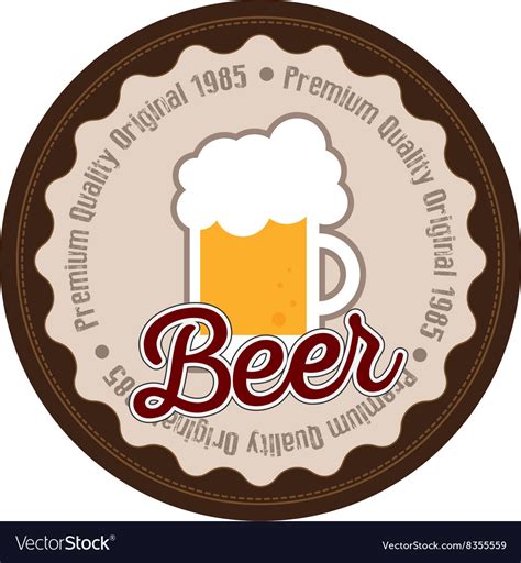 Beer label Royalty Free Vector Image - VectorStock