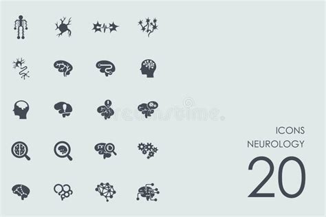 Set Of Neurology Icons Stock Vector Illustration Of Creative